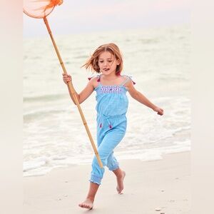 Hatley Chambray Smocked Jumpsuit/Size 3